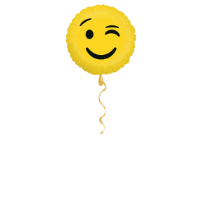 Emoji zwinkernd Ballon- 46cm