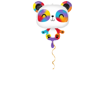 Panda farbig Ballon - 60cm