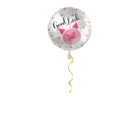 Good luck Schwein Ballon - 43cm 