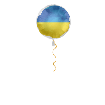 Ukraine Flagge Ballon - 43cm