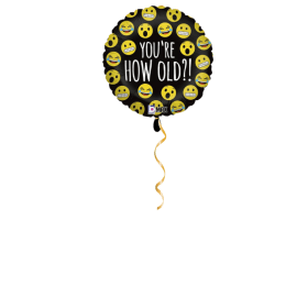 You're how old Emoji Ballon - 46cm