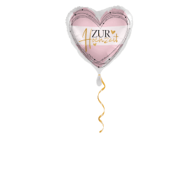 Zur Hochzeit mit Herzen Ballon - 43cm