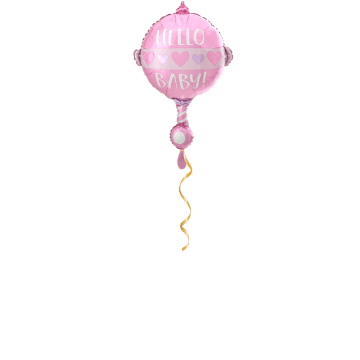 Babyrassel Rosa Ballon - 60 cm