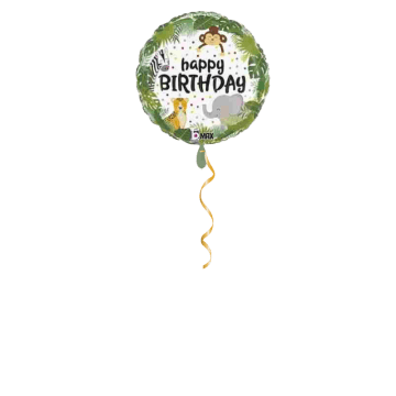 Jungle Happy Birthday Ballon - 46cm