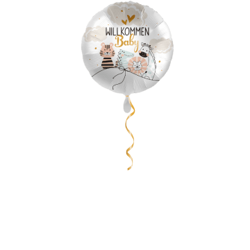 Willkommen Baby Tiere Ballon - 43cm