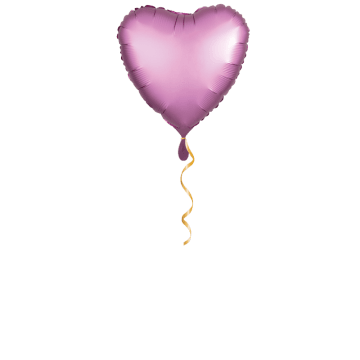 Herz rosa-violett Ballon - 43cm