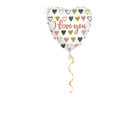 I love you Herz glitzernd Ballon- 46cm