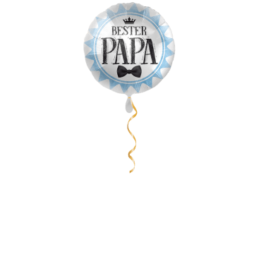 Bester Papa blau Ballon - 43 cm