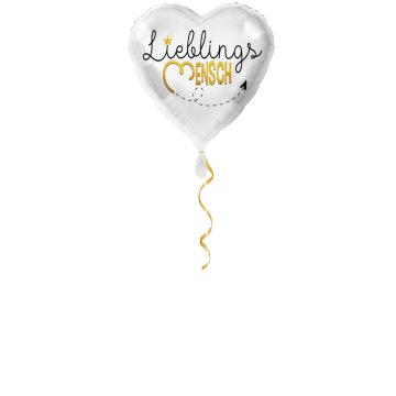 Lieblingsmensch weiss Ballon - 43cm