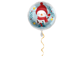 Schneemann winkend Ballon - 43cm